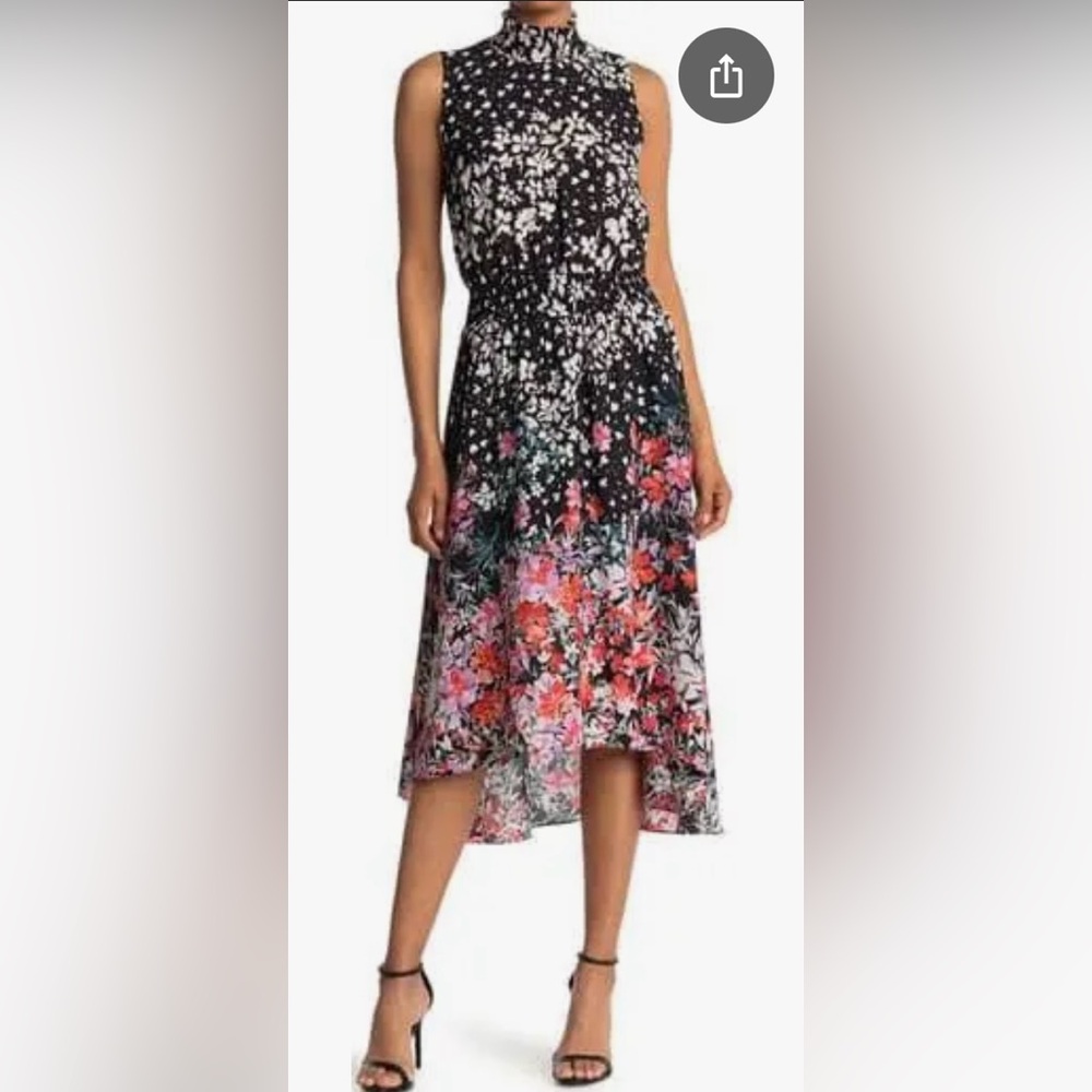 Nanette Lepore Sleeveless Smock
Neck & Waist Hi-Lo Dress